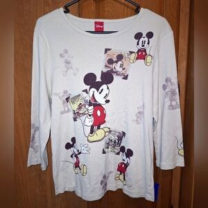 A Vintage Disney Mickey Mouse long sleeve t-shirt in a ladies small.